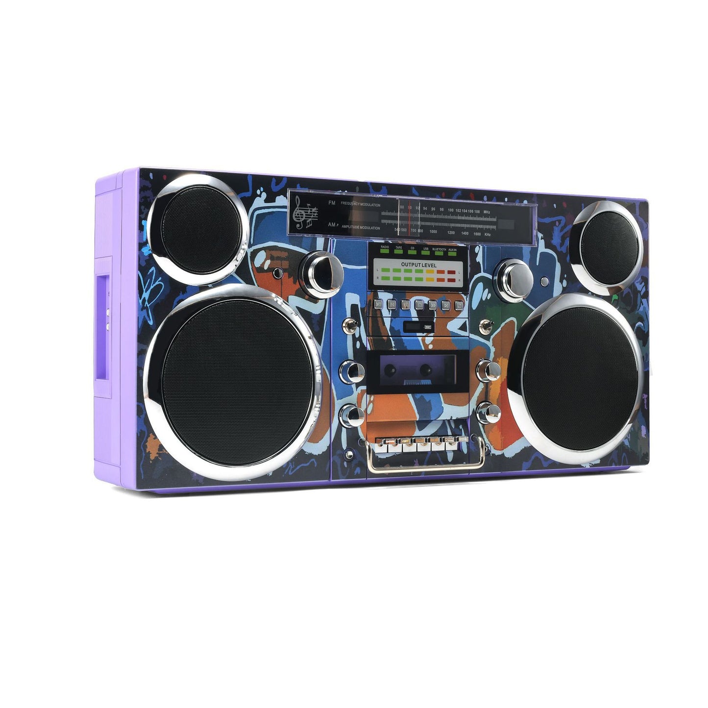 Classic European and American Rock Large Tape Recorder Radio Wireless Bluetooth Speaker Karaoke All-in-One High-Quality Sound System