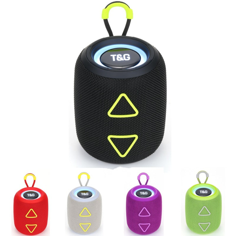 New TG655 Exquisite Cylindrical Triangle Button Heavy Bass Bluetooth Portable Speaker Colorful Lights Cool Fashion Speaker