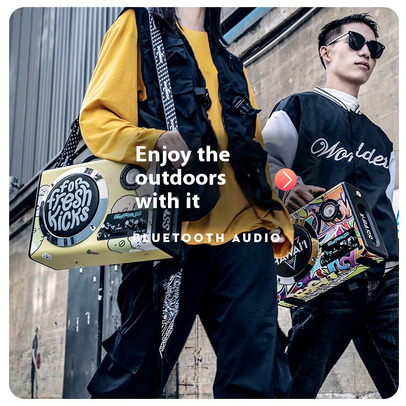 Hip-Hop Style Bluetooth Speaker Fashion Trend Music Companion Portable Hip-Hop Style Bluetooth Speaker Hip-Hop Style