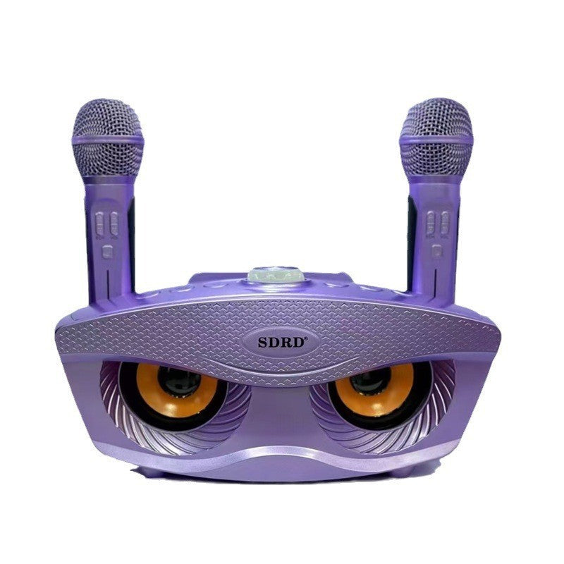 SD306S Bluetooth Speaker Owl Mobile Phone Singing Wireless Microphone Dual Speaker Microphone Speaker Manufacturer Supply