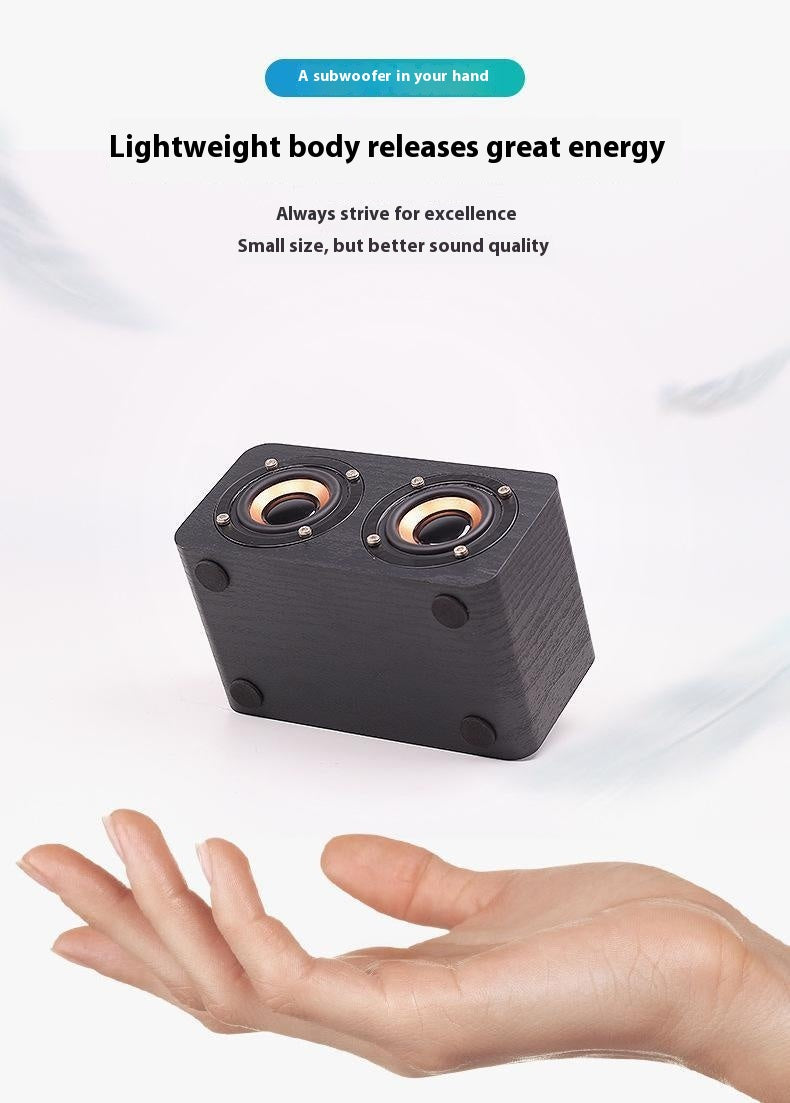 Factory Direct New Retro Wooden Bluetooth Speaker Mobile Phone Wireless Convenient Computer Speaker Mini Small Speaker