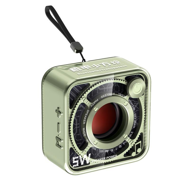 New Transparent Mecha Mini Cannon Bluetooth Speaker Outdoor Home Portable Card Slot Subwoofer Mini Speaker