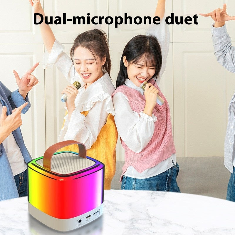 New Bluetooth Speaker Portable Outdoor Bluetooth Audio Wireless Karaoke with Microphone for Home KTV