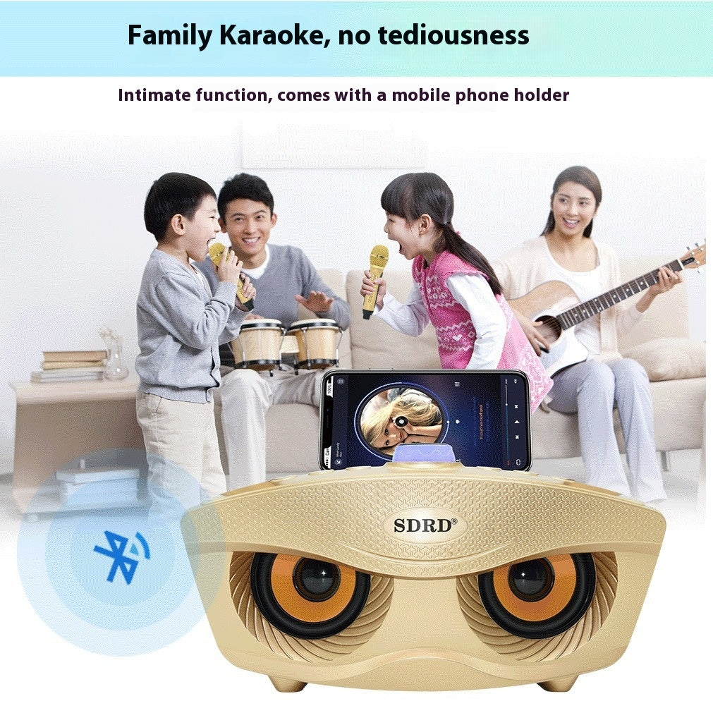 SD306S Bluetooth Speaker Owl Mobile Phone Singing Wireless Microphone Dual Speaker Microphone Speaker Manufacturer Supply