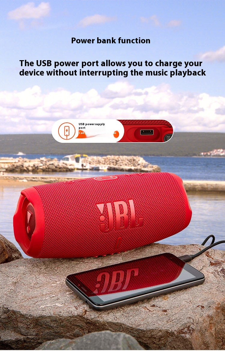 JBL CHARGE5 Music Shockwave 5th Generation Portable Bluetooth Speaker + Subwoofer Outdoor Speaker