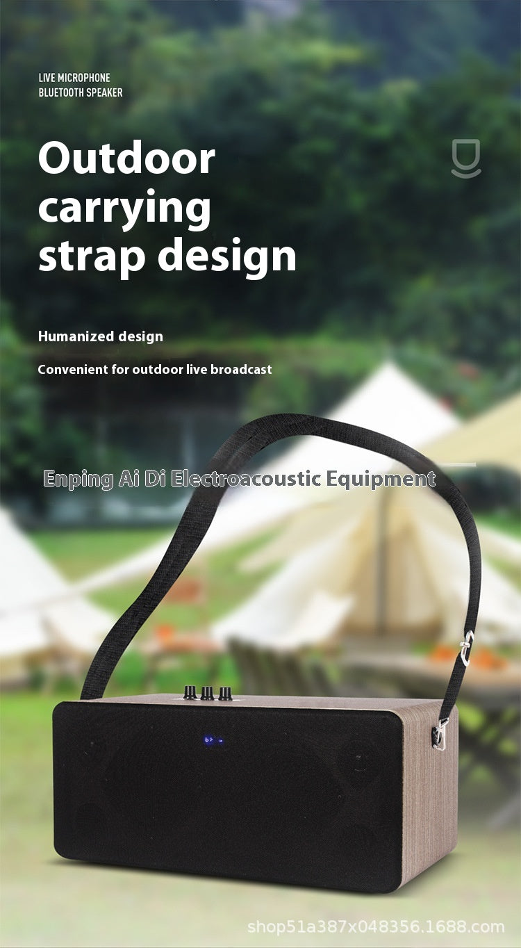 Home KTV Sound System Set All-in-One Karaoke TV Outdoor Live Streaming Wireless Microphone Speaker
