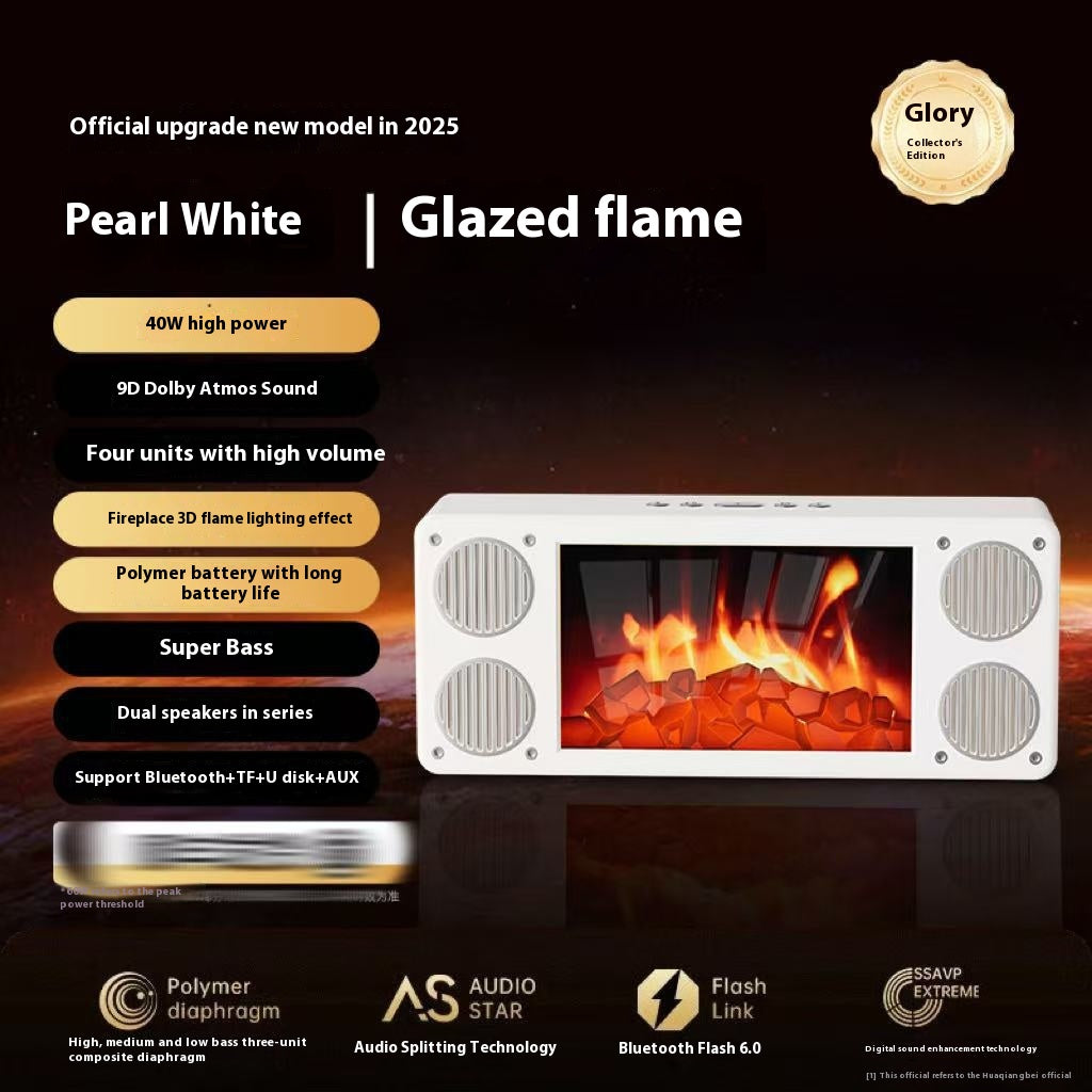 New Flame Fireplace Speaker Creative Small Home Speaker Panoramic Surround Smart Bluetooth Speaker
