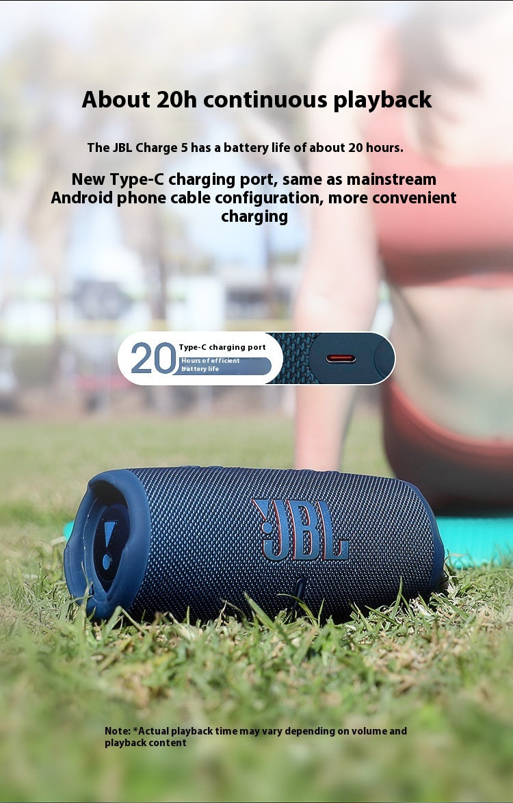 JBL CHARGE5 Music Shockwave 5th Generation Portable Bluetooth Speaker + Subwoofer Outdoor Speaker