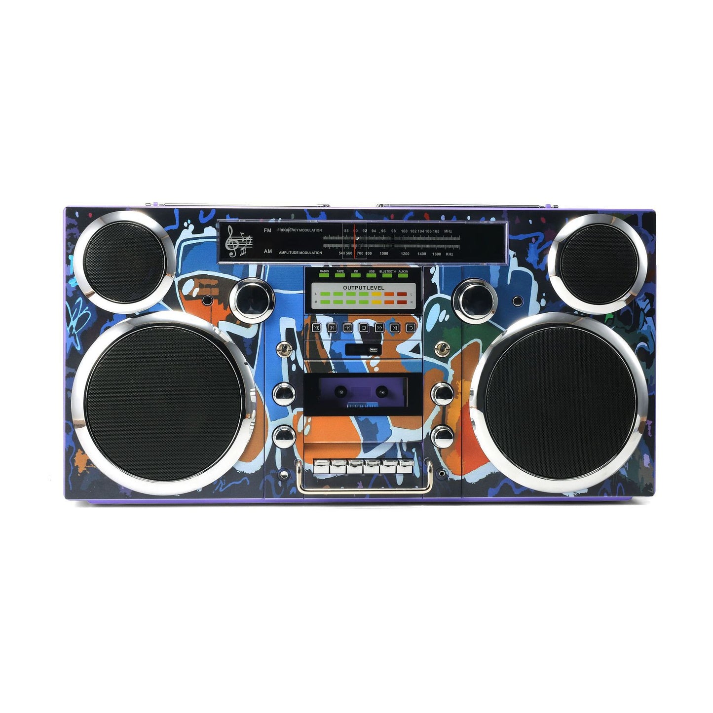 Classic European and American Rock Large Tape Recorder Radio Wireless Bluetooth Speaker Karaoke All-in-One High-Quality Sound System
