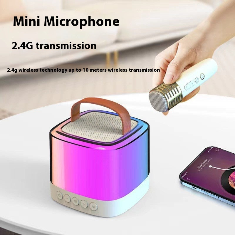 New Bluetooth Speaker Portable Outdoor Bluetooth Audio Wireless Karaoke with Microphone for Home KTV