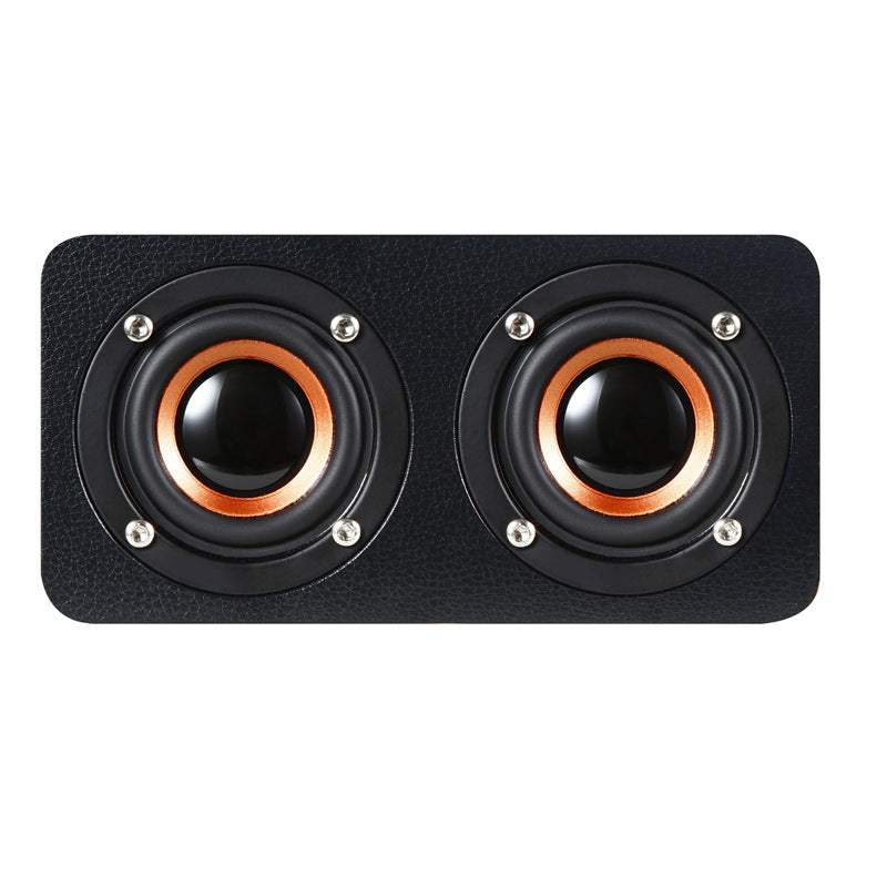 M5 Bluetooth Speaker Wooden Graffiti Dual Speakers Subwoofer Home Desktop Audio New Creative Gift