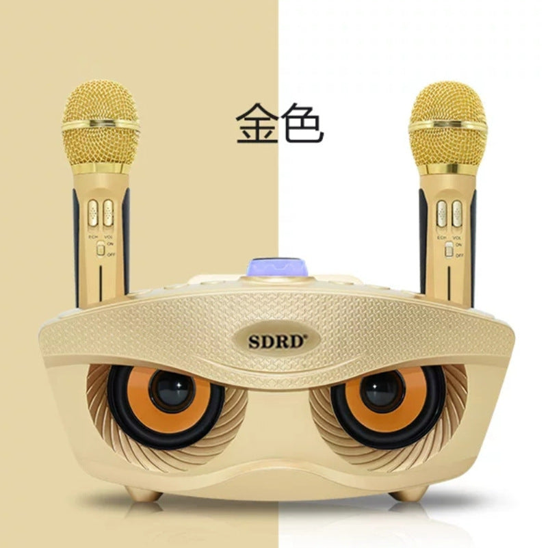 SD306S Bluetooth Speaker Owl Mobile Phone Singing Wireless Microphone Dual Speaker Microphone Speaker Manufacturer Supply
