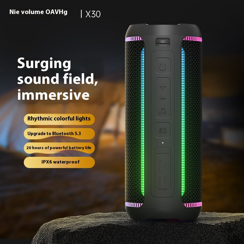 Leden Bluetooth Speaker X30 High-Quality Wireless Subwoofer Outdoor Portable Waterproof Car Speaker