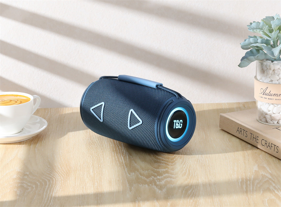 Cross-Border New Bluetooth Speaker TG657 Outdoor Portable Sports Cylindrical RGB Lighting Handheld Subwoofer Speaker