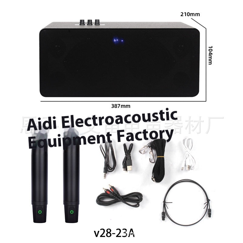 Home KTV Sound System Set All-in-One Karaoke TV Outdoor Live Streaming Wireless Microphone Speaker