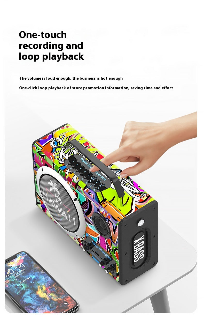 Hip-Hop Style Bluetooth Speaker Fashion Trend Music Companion Portable Hip-Hop Style Bluetooth Speaker Hip-Hop Style
