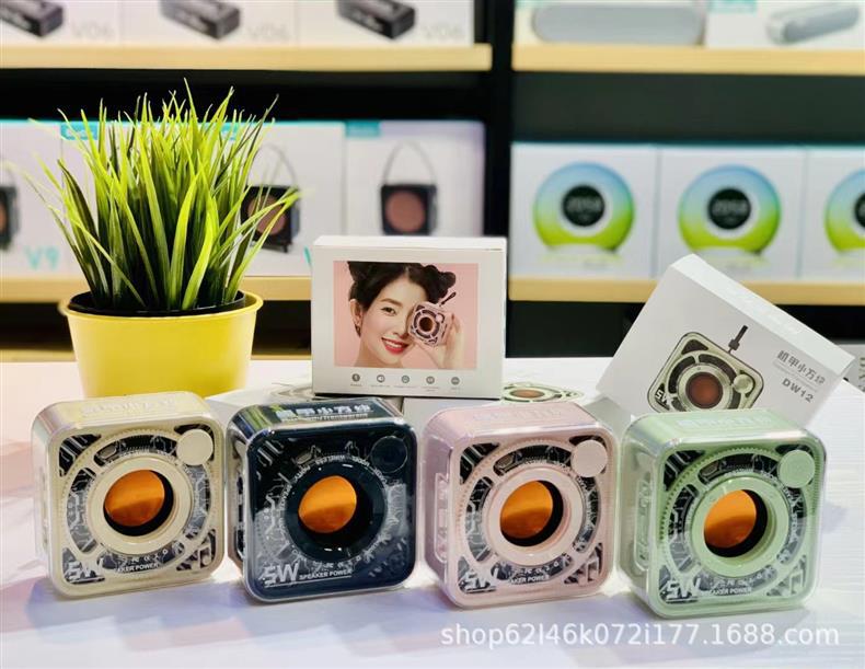 New Transparent Mecha Mini Cannon Bluetooth Speaker Outdoor Home Portable Card Slot Subwoofer Mini Speaker