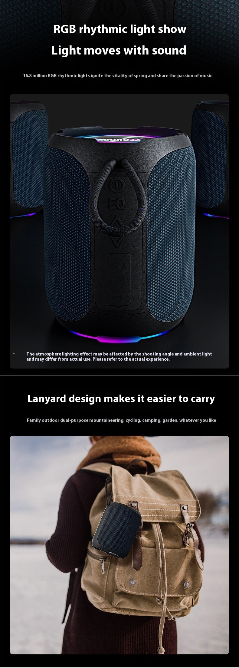 YEAHBOX/Soundwave Lion Bluetooth Speaker A8PRO Outdoor Portable 40W Subwoofer Waterproof Portable Desktop Speaker