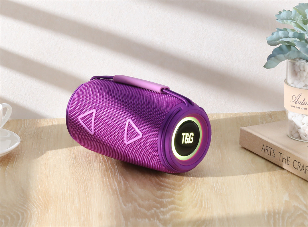 Cross-Border New Bluetooth Speaker TG657 Outdoor Portable Sports Cylindrical RGB Lighting Handheld Subwoofer Speaker